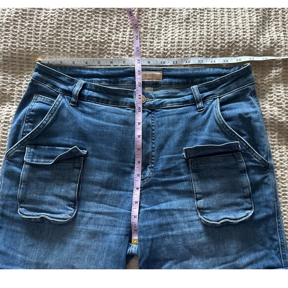 KUT from the Kloth High Rise Fab Ab Wide Leg Patch Pockets Jeans 10‎ - Picture 3 of 7